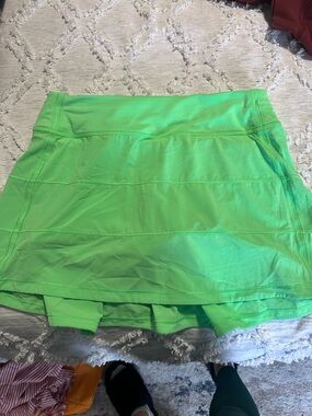 lululemon athletica Neon Green Athletic Skort